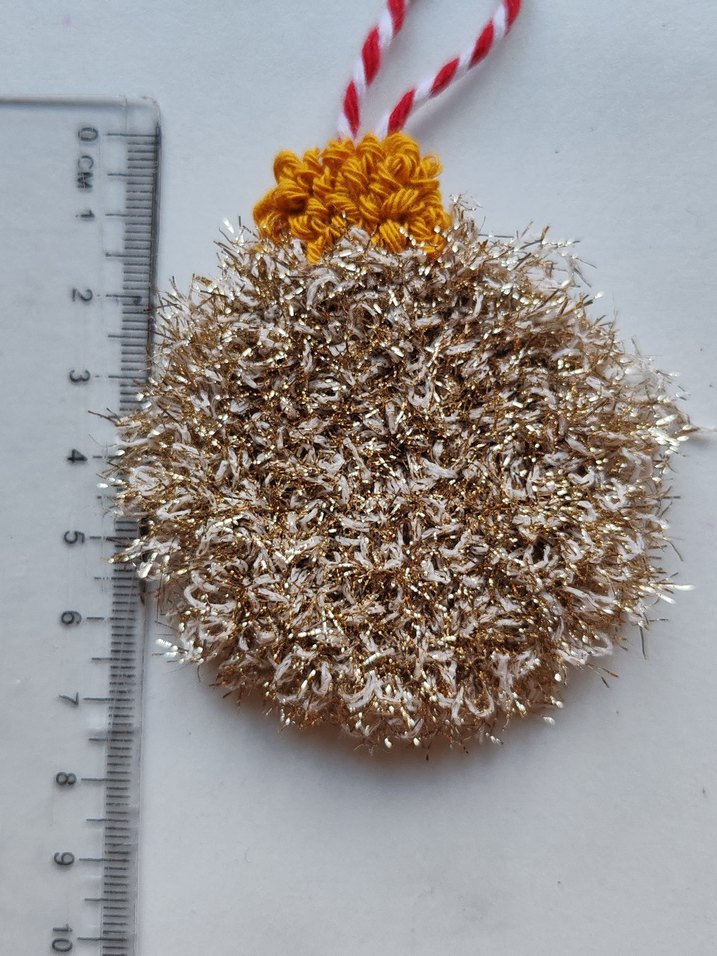 Simli Punc nakışı çam ağacı süsü - Görsel 3