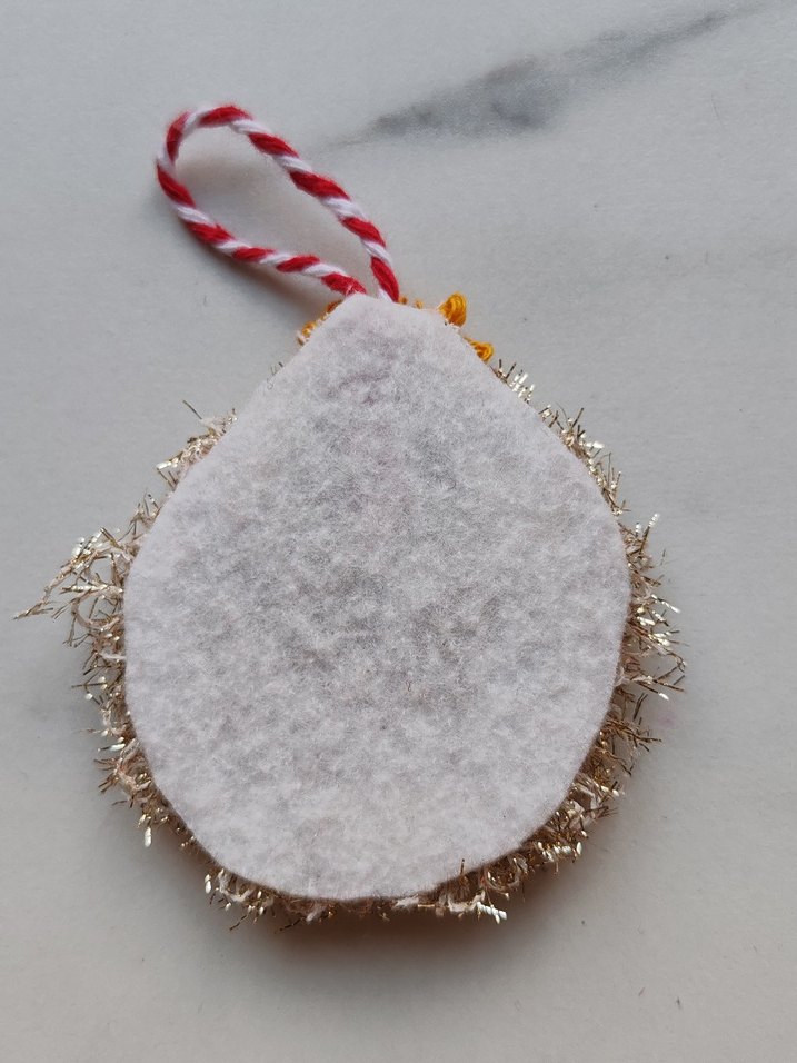 Simli Punc nakışı çam ağacı süsü - Görsel 4