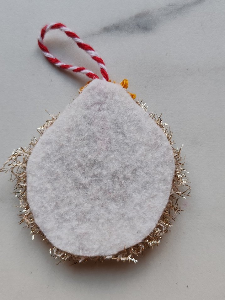 Simli Punc nakışı çam ağacı süsü - Görsel 5