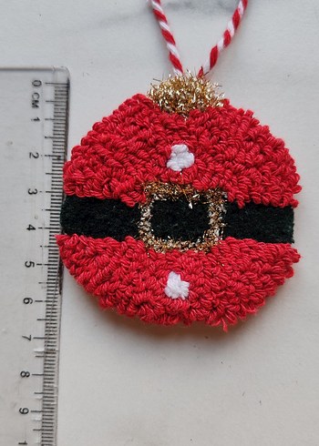 Kırmızı Noel Baba Kemerli Yılbaşı Süsü - Görsel 3