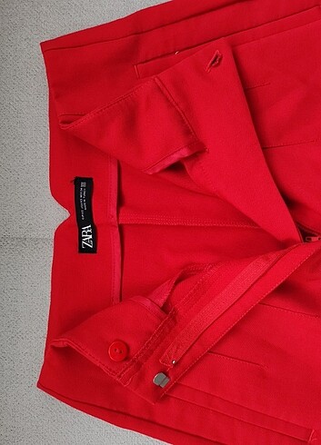 xs Beden Zara kırmızı kumaş pantolon 