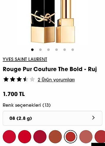 Rouge Pur Couture The Bold - Ruj 8 numara
