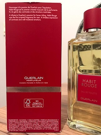  Beden Guerlain Habit Rouge Edp 200 ml Erkek parfümü