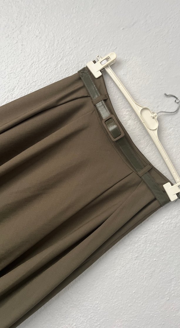 Haki Kemerli Uzun Etek - Görsel 4