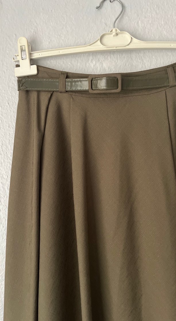 Haki Kemerli Uzun Etek - Görsel 2