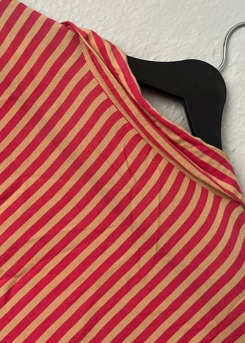 Uzun Kollu Pembe Çizgili Bohem Gömlek - Görsel 8