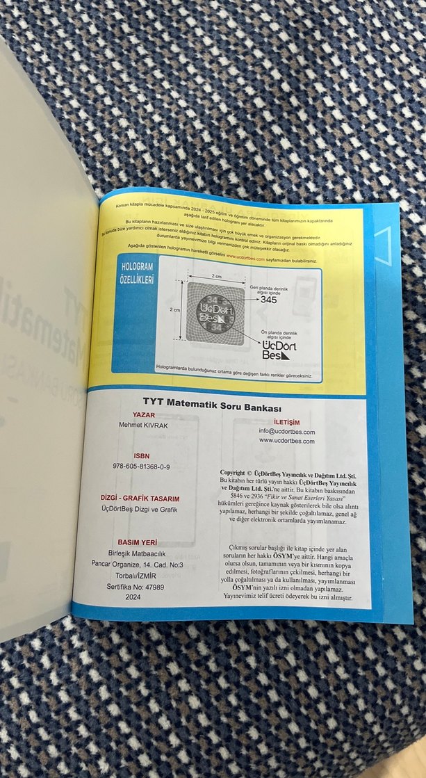 TYT Matematik Soru Bankası - ÜçDörtBeş - Görsel 2