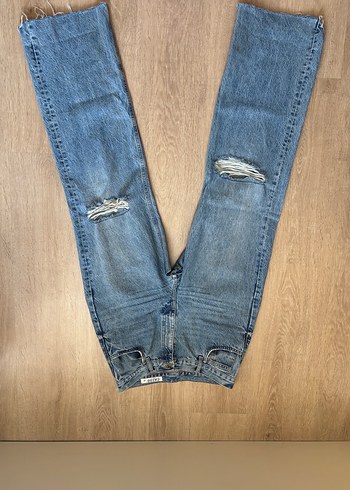 Yırtık Detaylı zara model wideleg jean