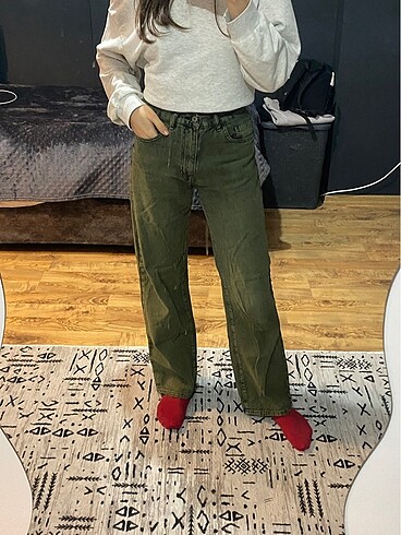 its basic haki kadın pantolon - Görsel 3