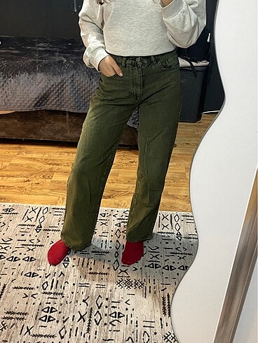 its basic haki kadın pantolon - Görsel 4