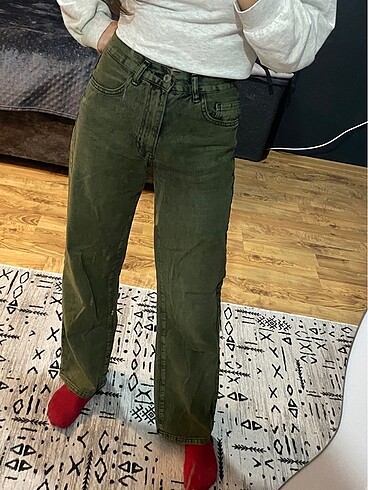 its basic haki kadın pantolon - Görsel 6