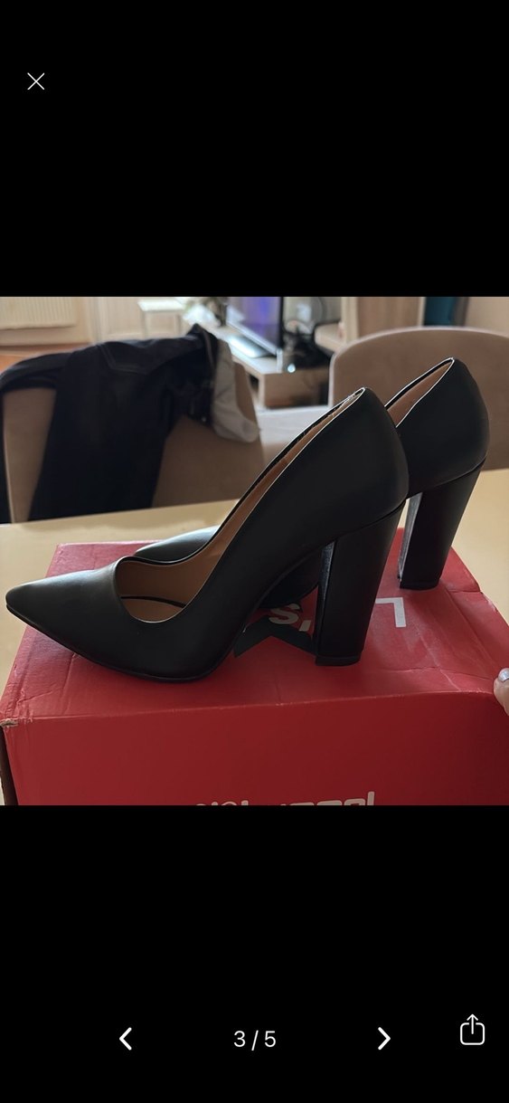 Siyah Modern Klasik Stiletto Topuklu Kadın Ayakkabı - Görsel 3