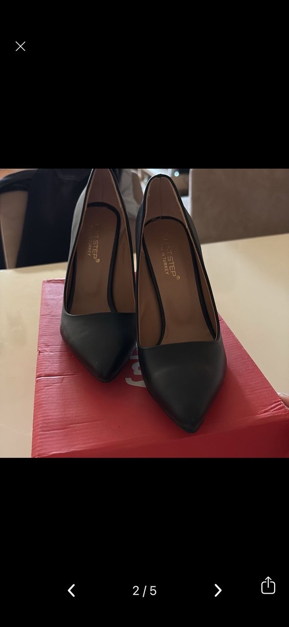Siyah Modern Klasik Stiletto Topuklu Kadın Ayakkabı - Görsel 2