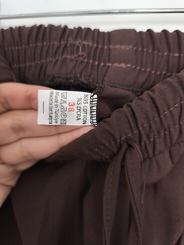 Kahverengi şık pantolon - Görsel 4