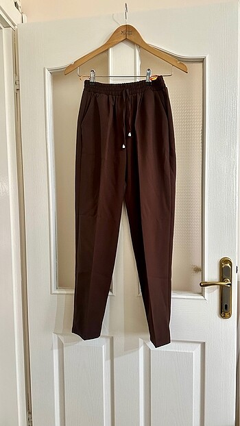 Kahverengi şık pantolon - Görsel 5