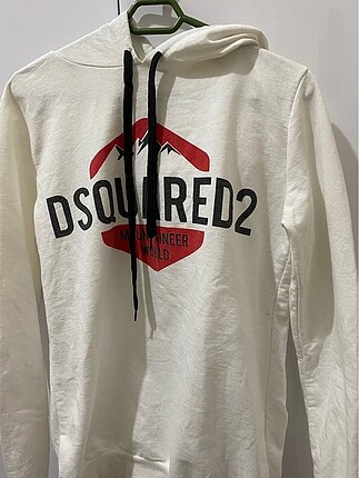 Beyaz baskılı sweatshirt