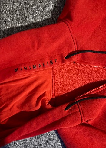 Kırmızı Kapüşonlu Fermuarlı Sweatshirt - Görsel 2