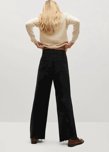 Mango Siyah Denim Kadın Pantolon - Görsel 2