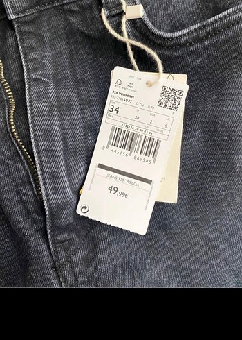 Mango Siyah Denim Kadın Pantolon - Görsel 4