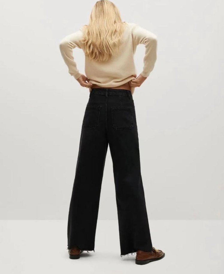 Mango Siyah Denim Kadın Pantolon - Görsel 2