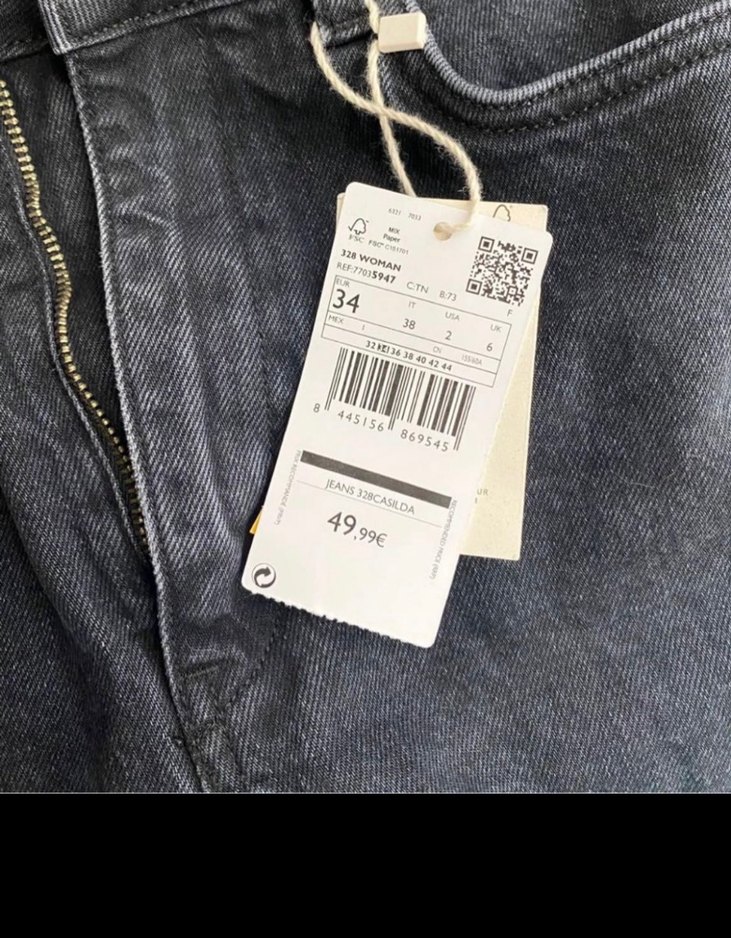 Mango Siyah Denim Kadın Pantolon - Görsel 4
