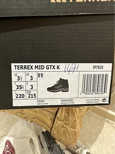 Adidas Adidas terrex 35.5 numara