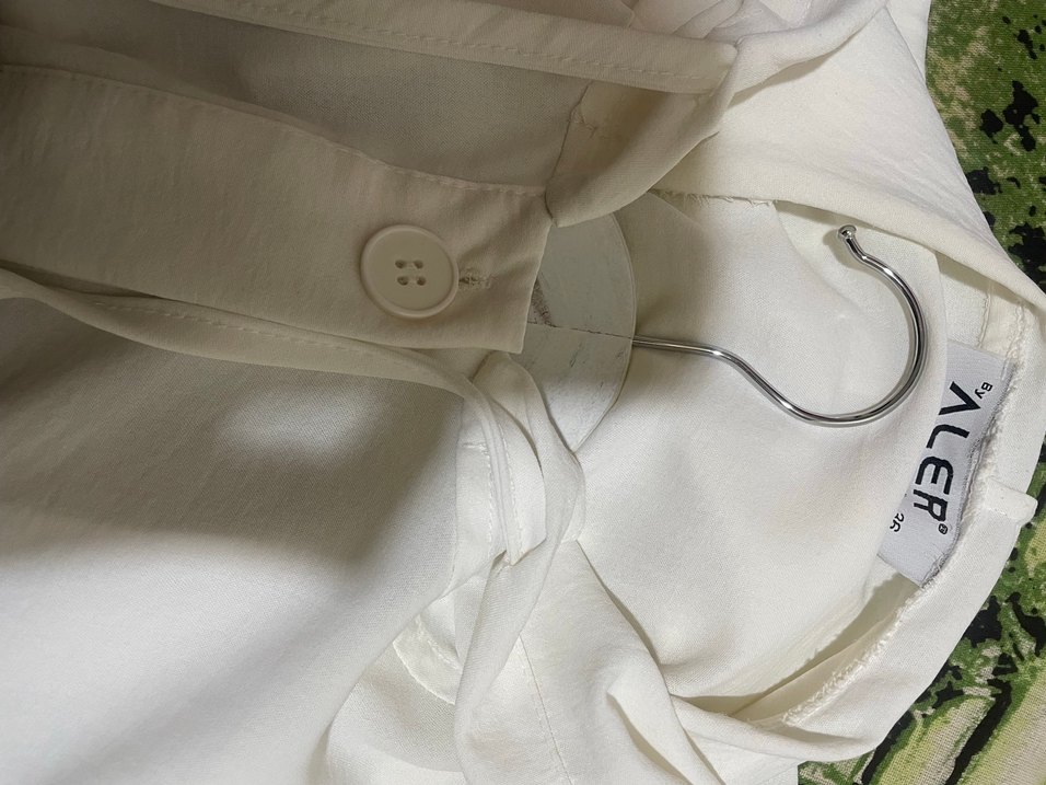 Düğmeli Beyaz Midi spor Ceket - Görsel 3