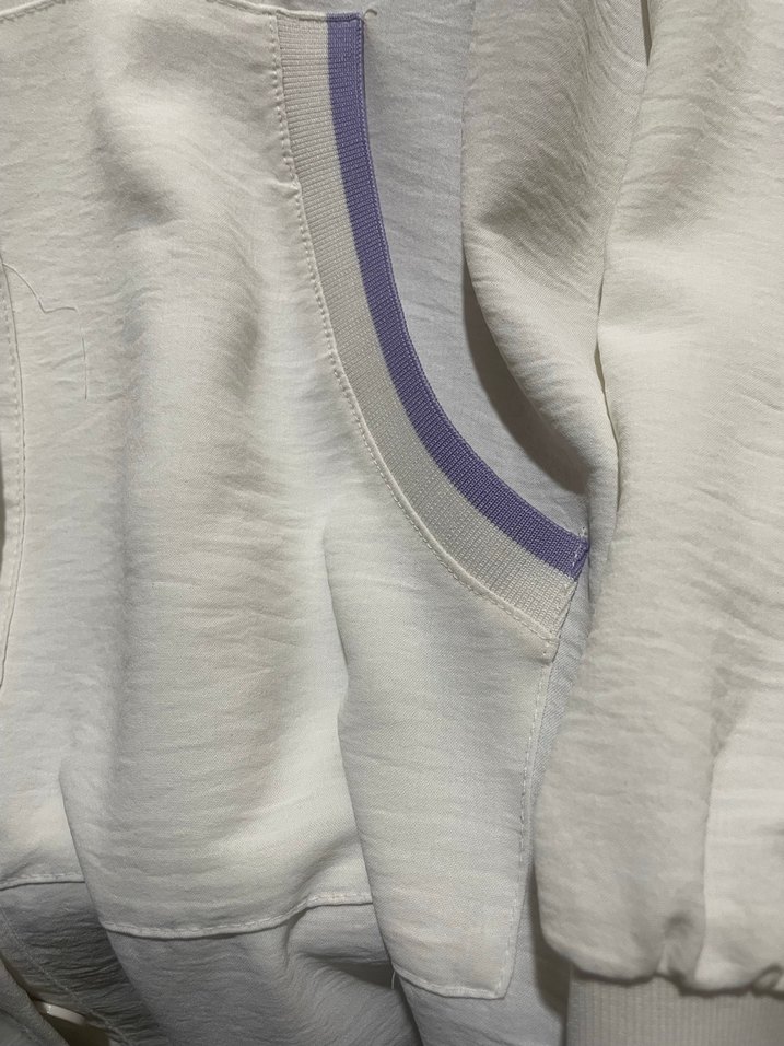 Düğmeli Beyaz Midi spor Ceket - Görsel 4