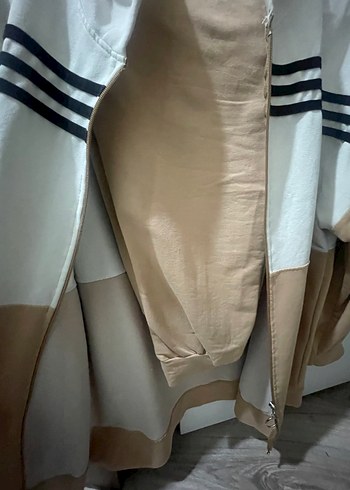 Bej Renkli Fermuarlı Kadın Sweatshirt - Görsel 2