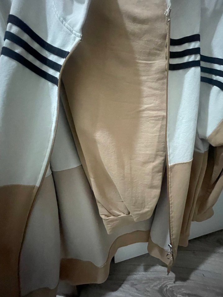 Bej Renkli Fermuarlı Kadın Sweatshirt - Görsel 2