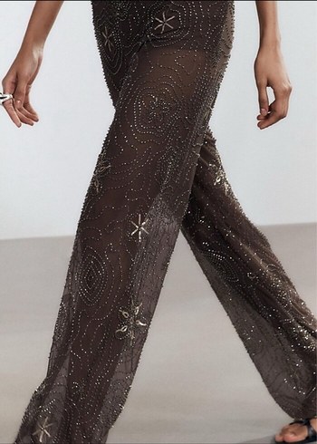 Zara taşlı pantolon - Görsel 2