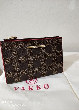 Vakko yeni sezon çift fermuarlı kahverengi cüzdan