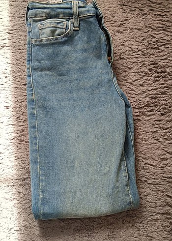 Kadın denim dar paça mavi jeans