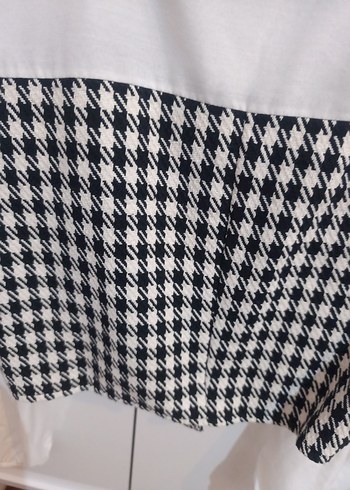 m Beden beyaz Renk tüvit kazayağı detaylı şık gömlek bluz