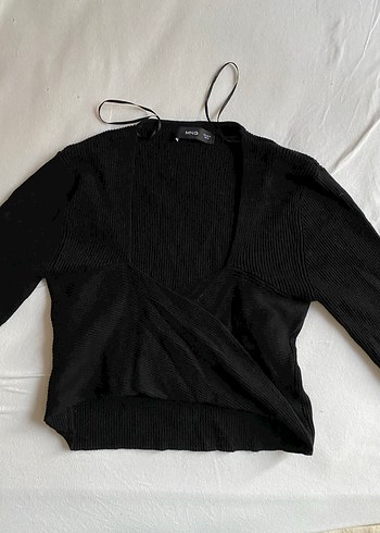 Siyah İnce Askılı Kısa Triko - Görsel 2