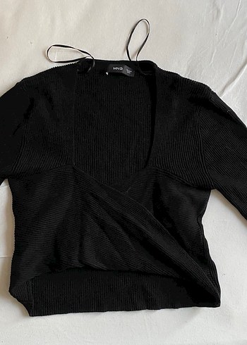 Siyah İnce Askılı Kısa Triko - Görsel 3