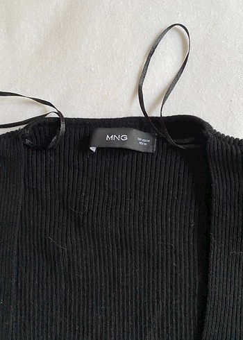 Siyah İnce Askılı Kısa Triko - Görsel 4