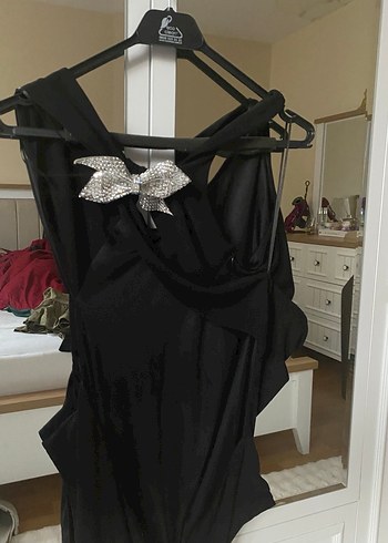 Drapeli Siyah Body - Görsel 5