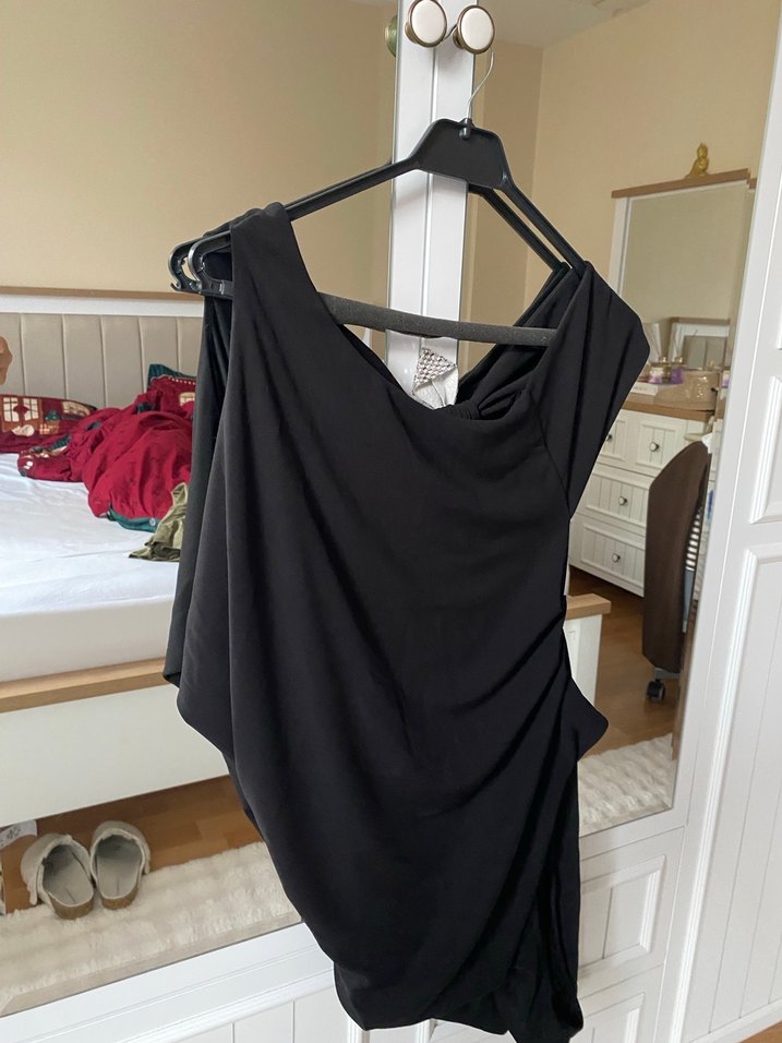 Drapeli Siyah Body - Görsel 3