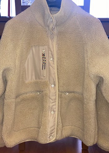 Krem Kadın Peluş Ceket - Görsel 3