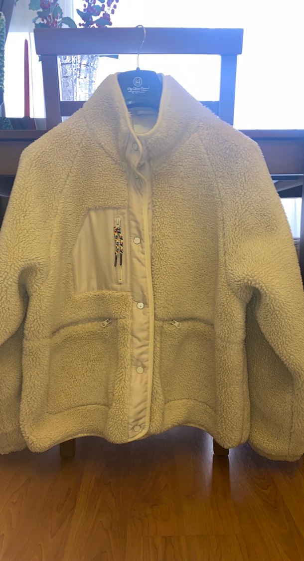 Krem Kadın Peluş Ceket - Görsel 2
