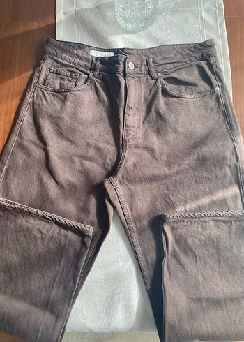 Kadın Kahverengi Kot Pantolon - Görsel 5