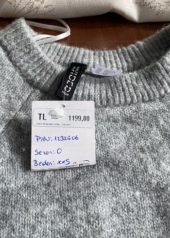 Gri Örgü Yün Kadın elbise - Görsel 4