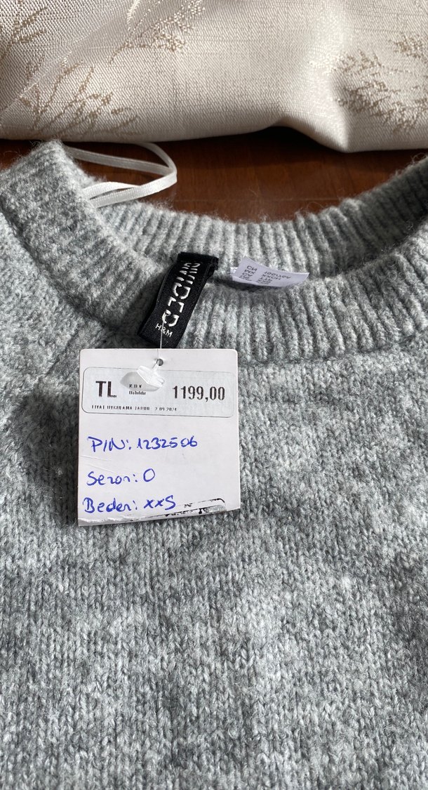 Gri Örgü Yün Kadın elbise - Görsel 4