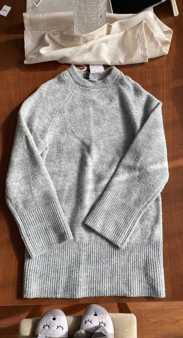 Gri Örgü Yün Kadın elbise - Görsel 3