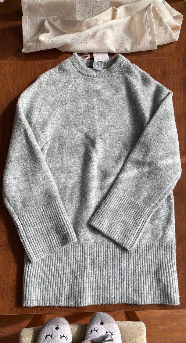 Gri Örgü Yün Kadın elbise - Görsel 2