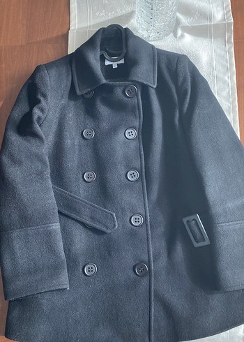 Siyah Çift Düğmeli Kaban - Görsel 4