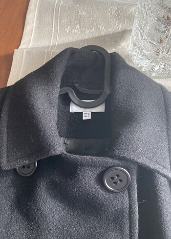Siyah Çift Düğmeli Kaban - Görsel 6