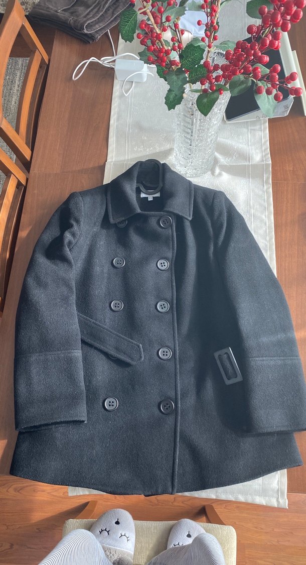 Siyah Çift Düğmeli Kaban - Görsel 2