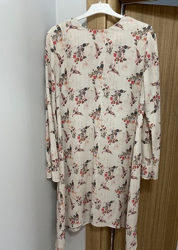 Uzun Bej Bohem Desenli Tunik - Görsel 3